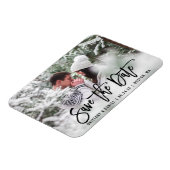 ブラシモダンスクリプト日付の写真Bを保存 マグネット (左側)