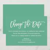 ブラシモダンスクリプト日付を変更するネオミントカード セーブザデート (正面/裏面)