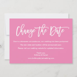 ブラシモダンスクリプト日付を変更するピンクカード セーブザデート