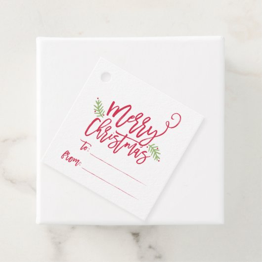 ブラシモダンスクリプト明るいクリスマスギフトシール フェイバータグ (インサイチュ)