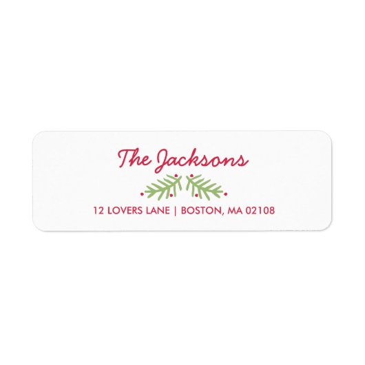 ブラシモダンスクリプト明るいクリスマス ラベル (正面)