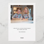 ブラシモダンスクリプト2フォトクリスマス 箔シーズンカード (裏面)