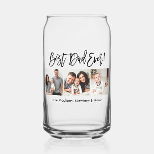 ブラシモダンスクリプト3フォト最高のパパ ガラス缶