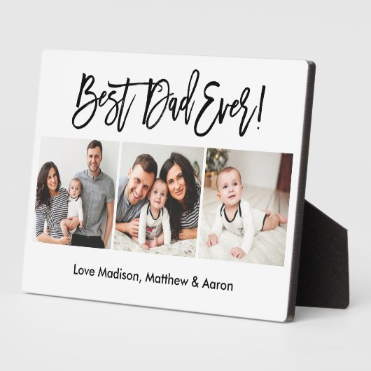 ブラシモダンスクリプト3フォト最高のパパ フォトプラーク (側面)