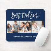 ブラシモダンスクリプト3枚の写真最高のパパEver Blue マウスパッド (マウス)