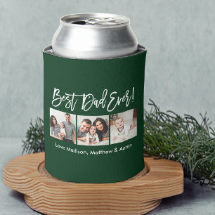 ブラシモダンスクリプト3枚の写真最高のパパEver Green 缶クーラー