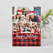 ブラシモダンスクリプト4フォトホリデーズレッドプレイド シーズンカード (スタンド正面)