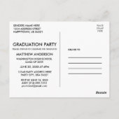 ブラシモダンスクリプト4写真卒業パーティー ポストカード (裏面)