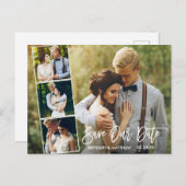 ブラシモダンスクリプト4写真救日付 ポストカード (正面/裏面)