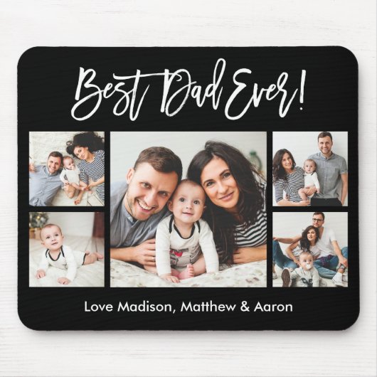 ブラシモダンスクリプト5枚の写真最高のパパ マウスパッド (正面)