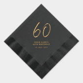 ブラシモダンスクリプト60th誕生日パーティー 箔ナプキン (右)