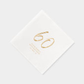 ブラシモダンスクリプト60th誕生日パーティー 箔ナプキン (右)