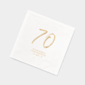 ブラシモダンスクリプト70th誕生日パーティー 箔ナプキン (左)