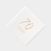 ブラシモダンスクリプト70th誕生日パーティー 箔ナプキン (右)