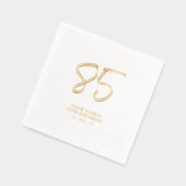 ブラシモダンスクリプト85th誕生日パーティー 箔ナプキン (左)