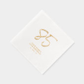 ブラシモダンスクリプト85th誕生日パーティー 箔ナプキン (右)