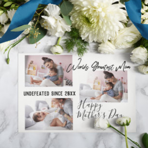 ブラシモダンスクリプト  母の日の写真コラージュ カード