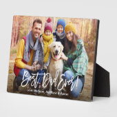 ブラシモダンスクリプ最高のパパの写真 フォトプラーク (側面)