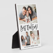 ブラシモダンスクリプ最高のパパEver 3 Photo フォトプラーク (側面)