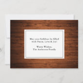 ブラシモダンスクリプ素朴ト木写真クリスマス シーズンカード (裏面)