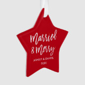 ブラシモダンスクリプ結婚したトとメリーの結婚星 オーナメント (正面)