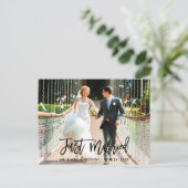 ブラシモダンスクリプ結婚トのたった今結婚しました写真 ポストカード (スタンド正面)