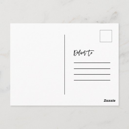 ブラシモダンスクリプ結婚トのたった今結婚しました写真 ポストカード (裏面)