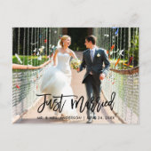 ブラシモダンスクリプ結婚トのたった今結婚しました写真 ポストカード (正面)