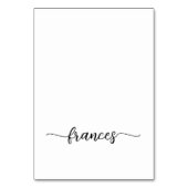 ブラシモダンスタイルスクリプト名座席表 テーブルナンバー (正面)