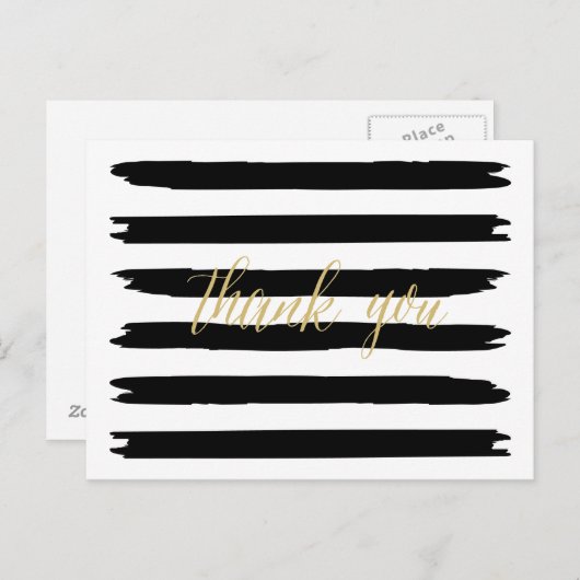 ブラシモダンストロークありがとうはがき ポストカード (正面/裏面)