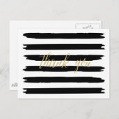 ブラシモダンストロークありがとうはがき ポストカード (正面/裏面)