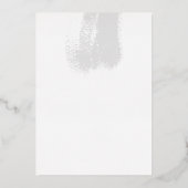 ブラシモダンストロークエレガントな結婚式 箔招待状 (裏面)