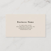 ブラシモダンストロークフェイクパールニュートラルミニマリスト 名刺 (裏面)