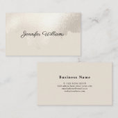 ブラシモダンストロークフェイクパールニュートラルミニマリスト 名刺 (正面/裏面)