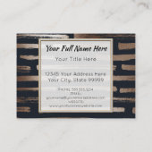 ブラシモダンストロークブロンズフォイルネイビープロフェッショナル 名刺 (裏面)