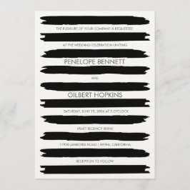 ブラシモダンストローク結婚式招待状 招待状