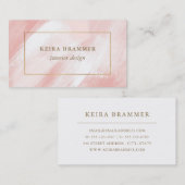 ブラシモダンストローク金ゴールドフレーム 名刺 (正面/裏面)