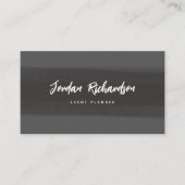 ブラシモダンストローク | ダークグレー(QRコード付き) 名刺 (正面)