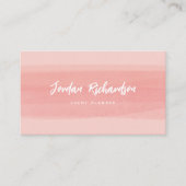 ブラシモダンストローク | ピンクピーチ 名刺 (正面)