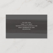 ブラシモダンストローク | 濃いグレーと黒 名刺 (裏面)