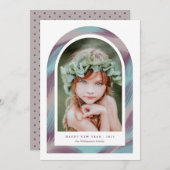 ブラシモダンストロークArch New Year写真 シーズンカード (正面/裏面)