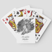 ブラシモダンストローフォト結婚式の引き出物 | ヘビーホワイト トランプ (裏面)