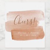 ブラシモダンストローミニマ結婚リスト ワインラベル (シングルラベル)