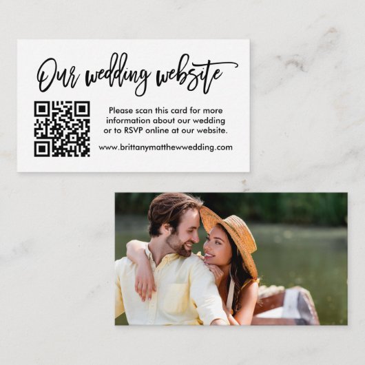 ブラシモダンス結婚トのWebサイトQR写真 エンクロージャーカード (正面/裏面)