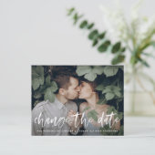 ブラシモダンド付きスクリプト写真の日付の変更 案内ポストカード (スタンド正面)