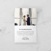 ブラシモダンド付き結婚スクリプトの写真 サンキューカード (内部)