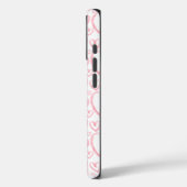 ブラシモダンハートピンク白色パターン Case-Mate iPhoneケース (裏面 / 左)