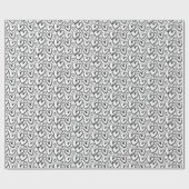 ブラシモダンハート白黒パターン ラッピングペーパー (フラット)