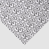 ブラシモダンハート白黒パターン 薄葉紙 (詳細)