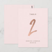 ブラシモダンバラ結婚金ゴールドのテーブル番号2 ポストカード (正面/裏面)